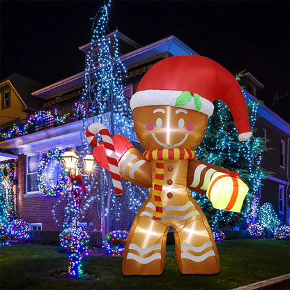 Giant Inflatable Car Santa Claus and Snowman – LED Christmas Decoration