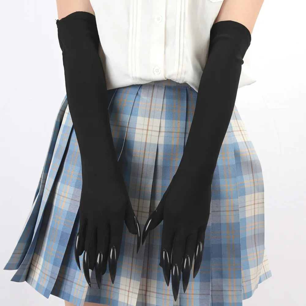 Makeup Witch Black Nail Ghost Nails
