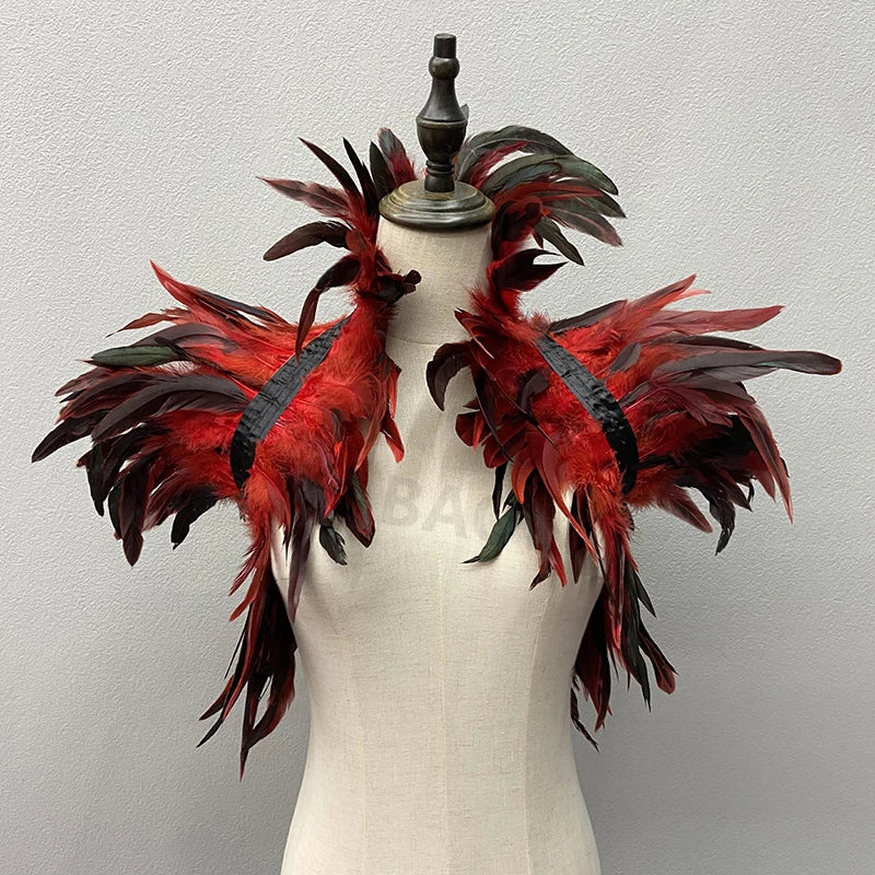Natural Feather Shrugs Shawl For Women