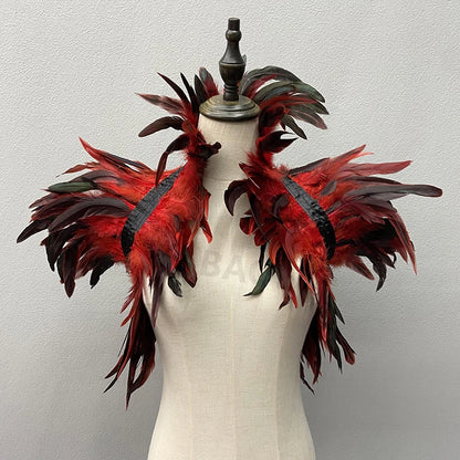 Natural Feather Shrugs Shawl For Women