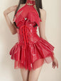 AltGoth Sexy Cosplay Pu Dress Women