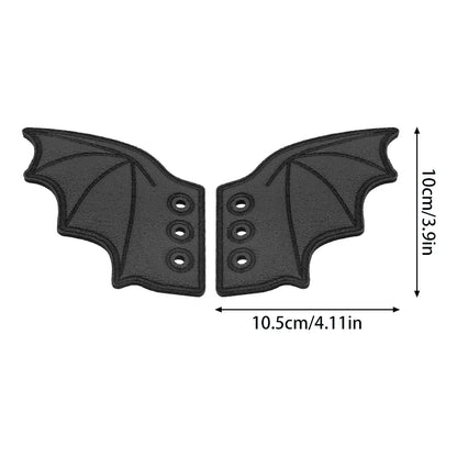 1 Pair Bling Bat Shoe Wings Embroidery DIY