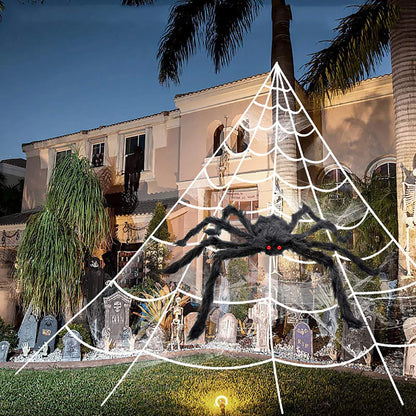 5m Large Plush Simulation Spider Web