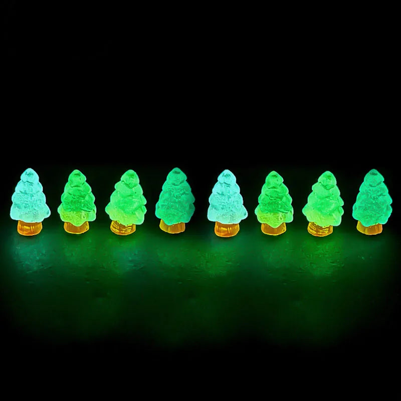 10Pcs Mini Luminous Glowing Resin Plants Ornaments