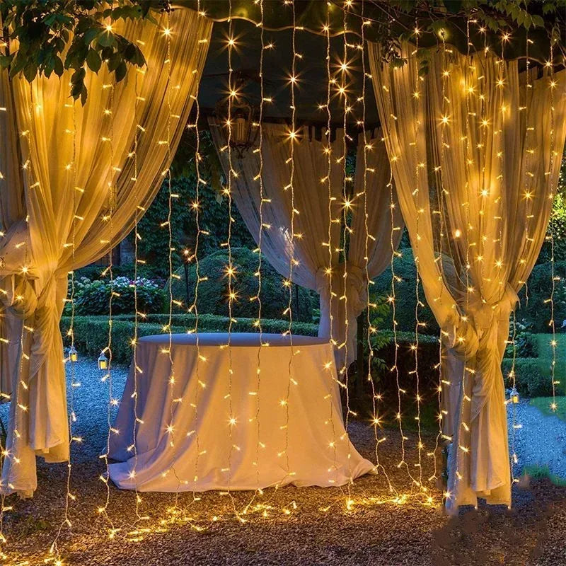 LED Curtain Fairy Lights 8 Lighting Modes Christmas Decoration