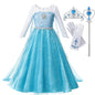 Summer Fancy Queen Elsa Anna Costume Girls
