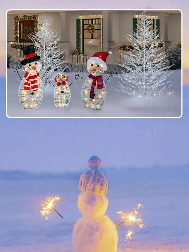 3Pcs  Snowman LED Light