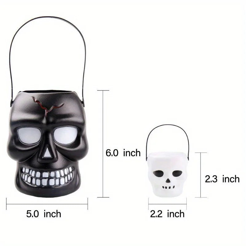 1pc Halloween Skeleton Bucket Portable