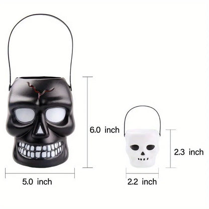 1pc Halloween Skeleton Bucket Portable