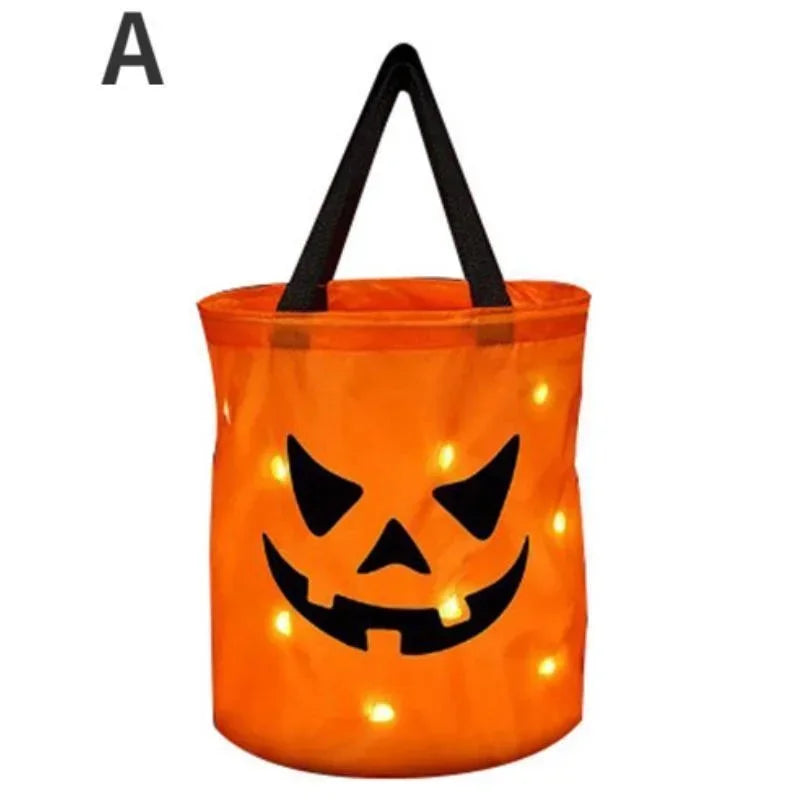 LED Light Halloween Trick Or Treat Bucket