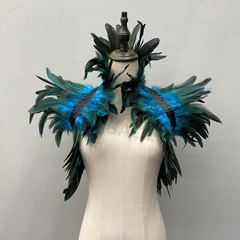 Natural Feather Shrugs Shawl For Women