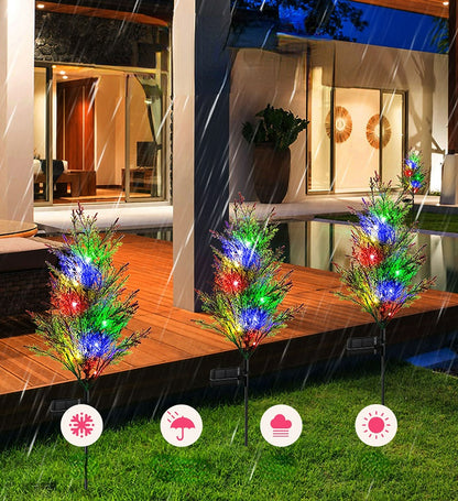 Solar Battery-operated Christmas Tree Garland Outdoor Landscape