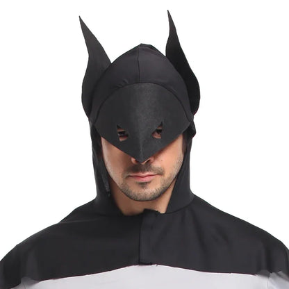 Bat Super Hero Cosplay Costume With Mask and Cloak for Adults