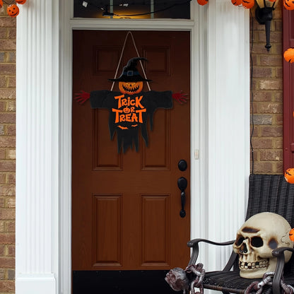 1pcs 2D Halloween Trick-or-Treat Wooden Sign