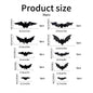 12-24-36 pcs Halloween Bats Wall Decor - Lighted 3D Bat Stickers for Party Window Door