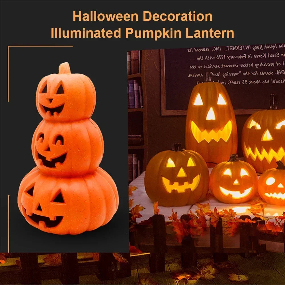 Jack-o Lantern Ghost Face Pumpkin Light