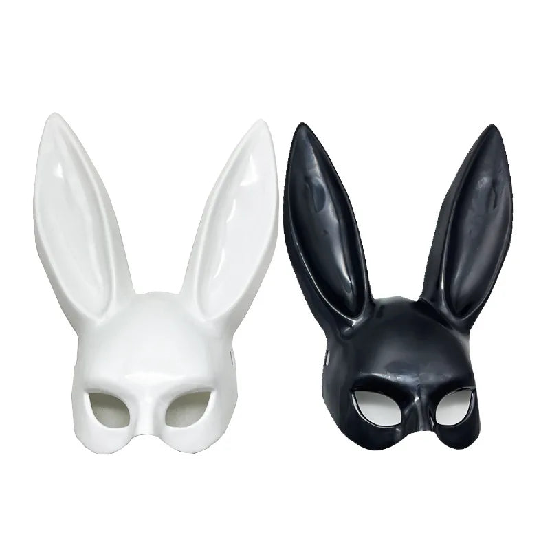 1pcs Black White Rabbit Mask