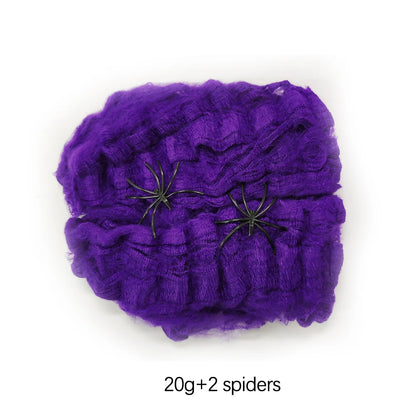 Artificial Spider Web White Stretchy Cobweb Glow