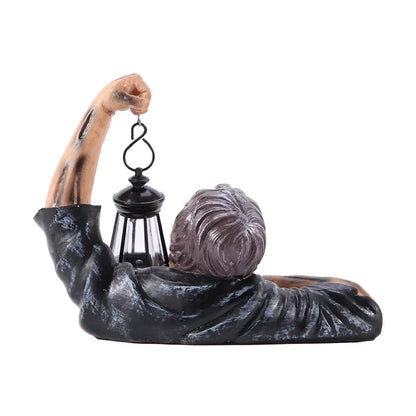 Zombie Spooky Lantern Scary Garden Statue Outdoor