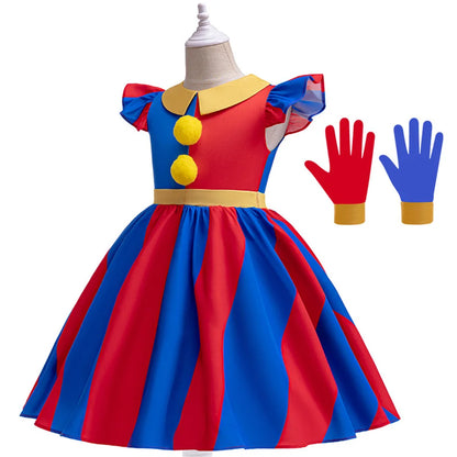 Kids Pomni Cosplay Costume