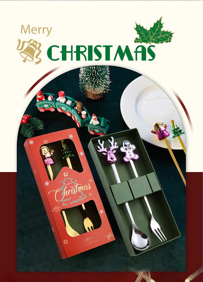 Christmas Spoon Fork Tableware Set