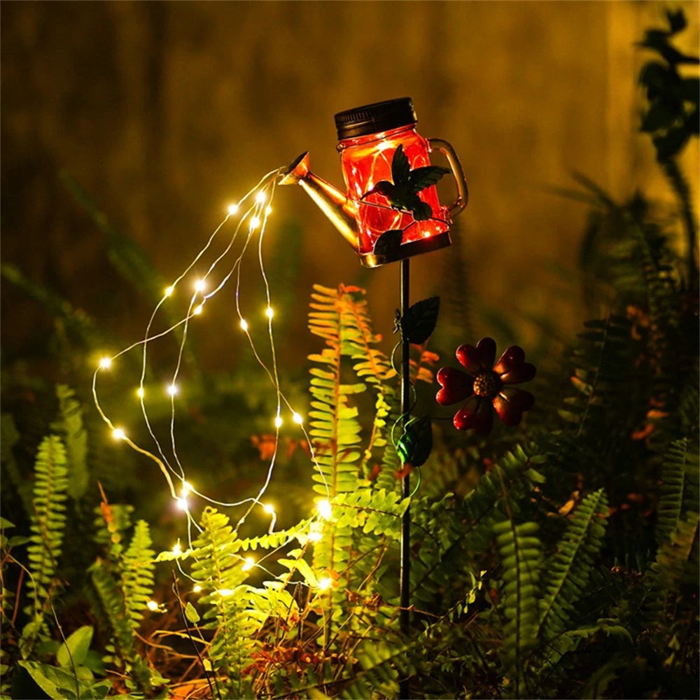 Charming Solar Watering Can LED String Lights