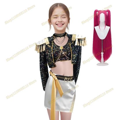 KPop Zoey Cosplay Costume Wig Shoes