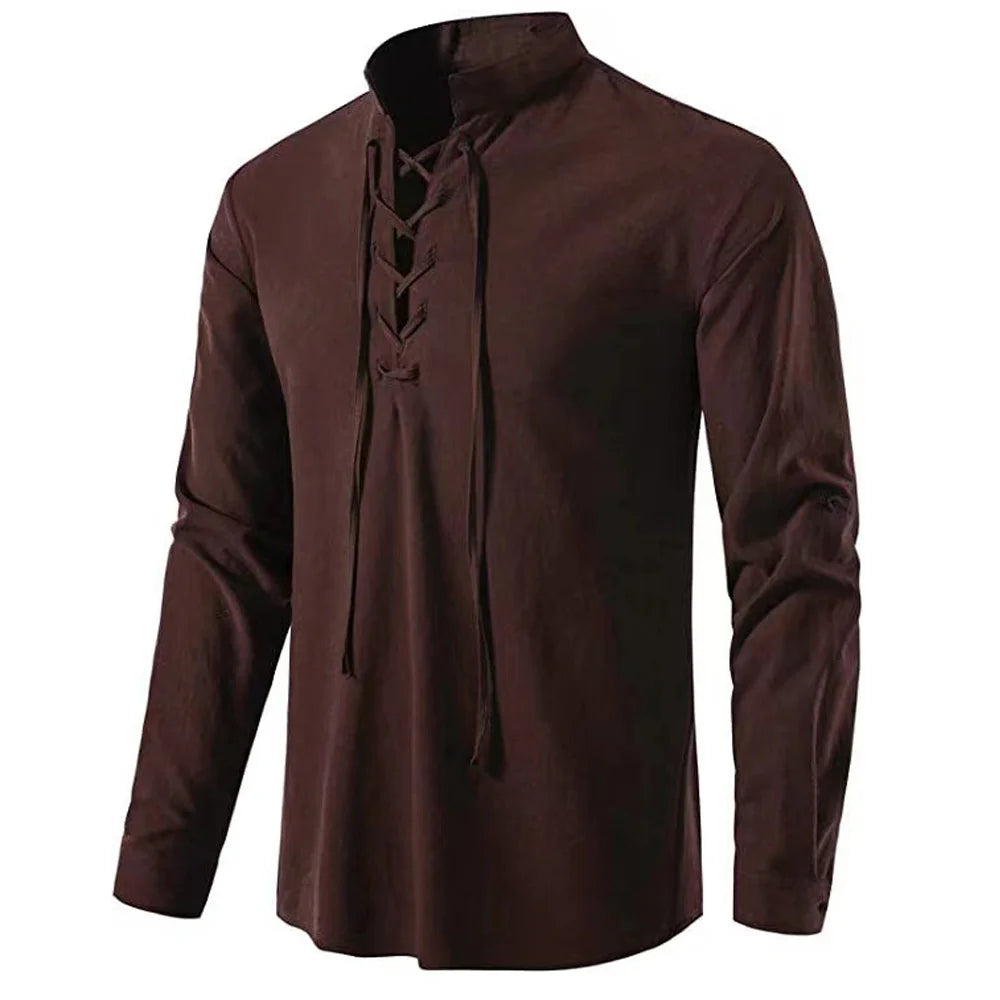 Mens Pirate Shirt Viking Retro Renaissance