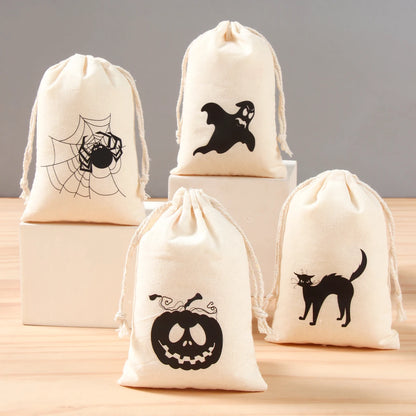 Halloween Pumpkin Ghost Cotton Bag For Trick or Treat