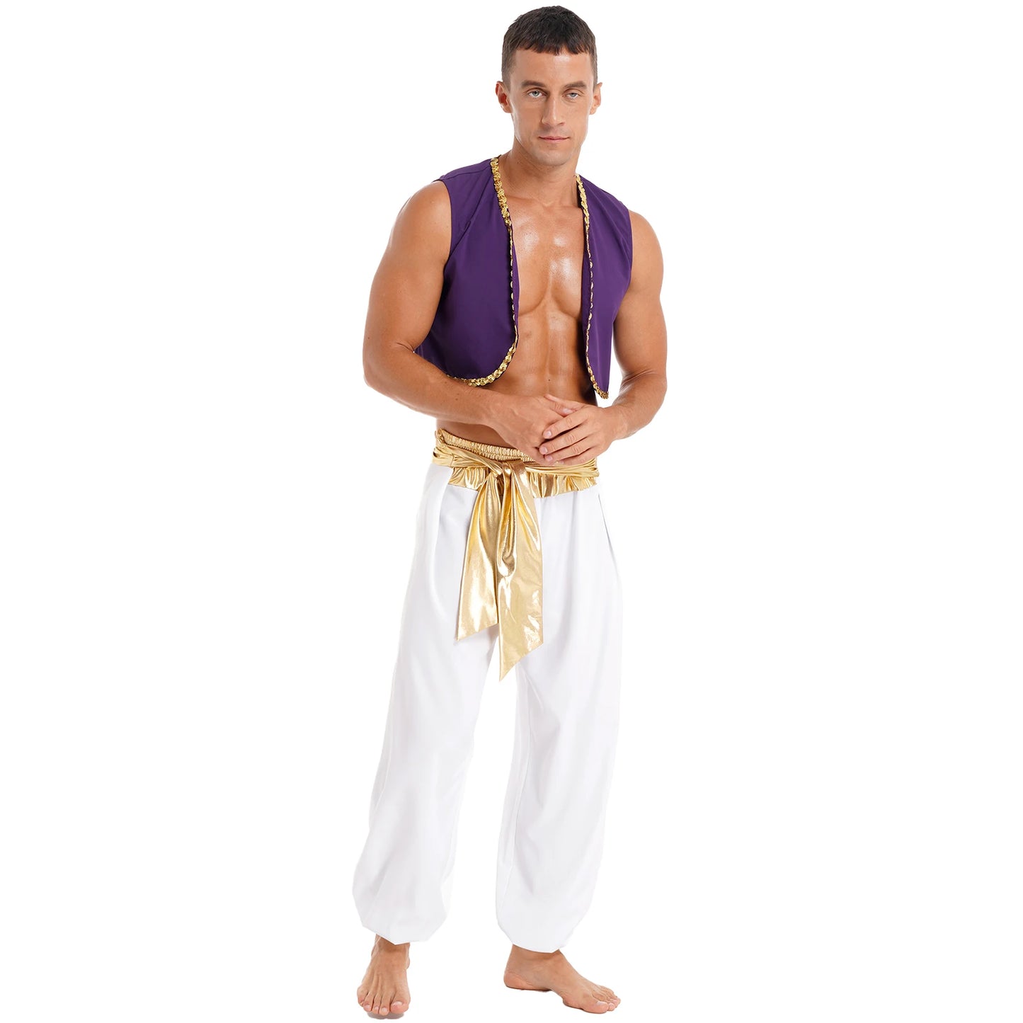 Aladin Costume Men Arabian Prince Cosplay Costume