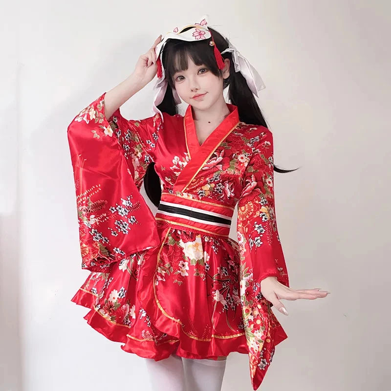 Japanese Modified Kimono Dress For Women