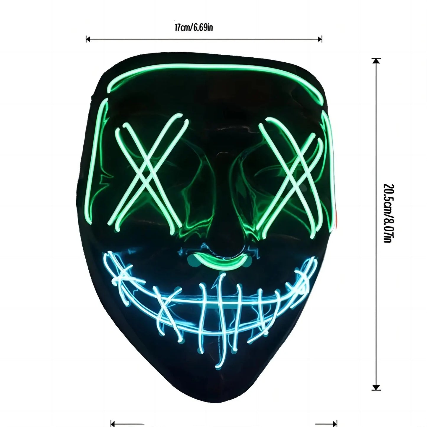 LED Dual Color Glowing Masks