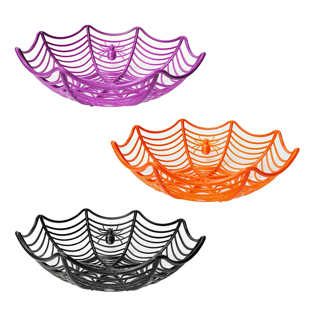 Spider Web Candy Basket Black