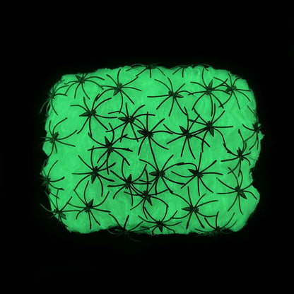 Artificial Spider Web White Stretchy Cobweb Glow