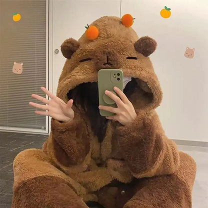 Winter Capybara Cosplay Costume Robes Adult