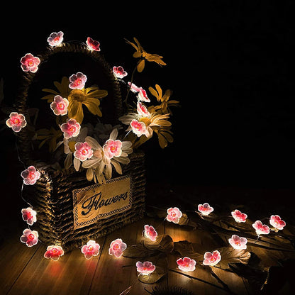 30LEDS Cherry Blossom Fairy String Lights - Pink Flower