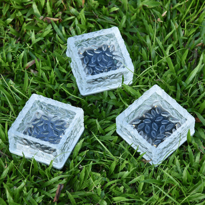 4/6LED Ice Cube Brick Waterproof Solar Outdoor Lights LED