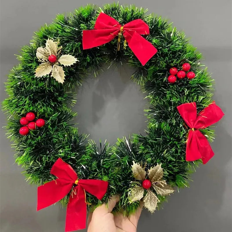 Christmas Decor - Artificial Flowers & Greenery, Gift Decor - Decorative Wreath for Home & Holiday - 1pc