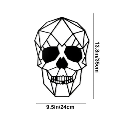Human Skull Halloween Metal Wall Art Decor