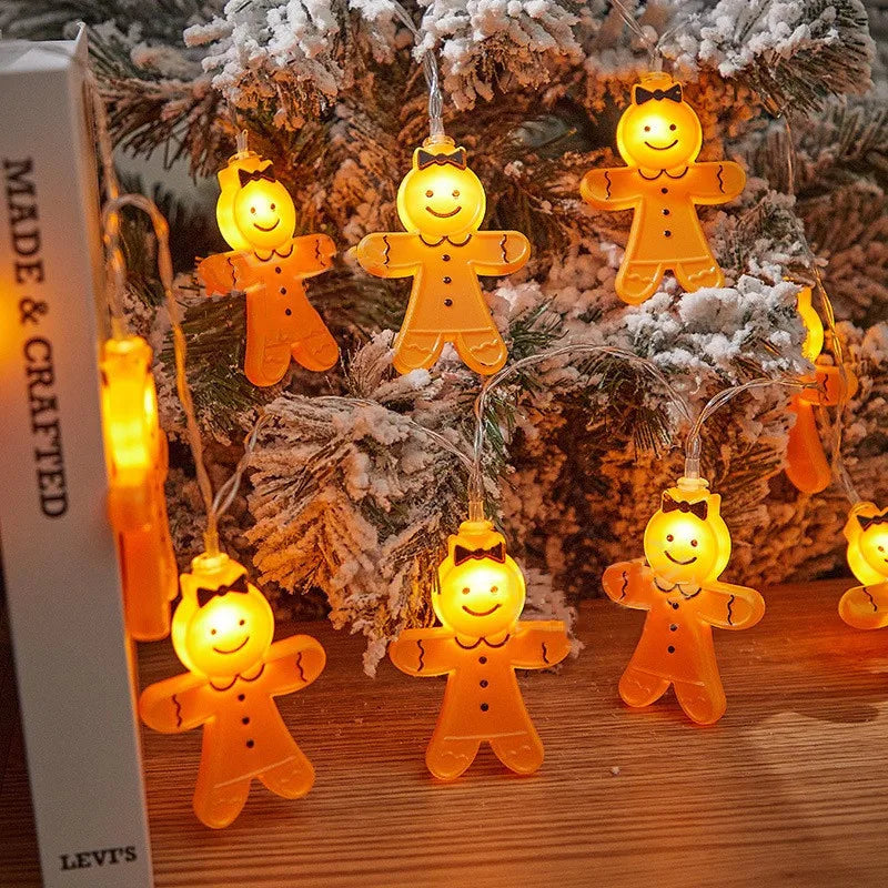 Gingerbread Man String Lights Christmas Decorations